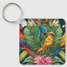 Llavero Serenidad en el jardín: Pájaro en flor