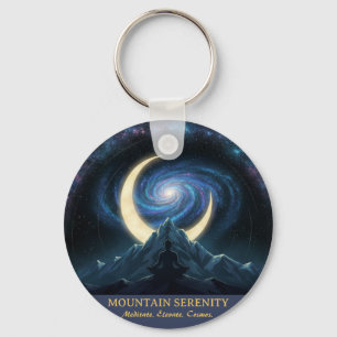 Llavero Serenidad Montañosa Meditación Cósmica, Luna Creci