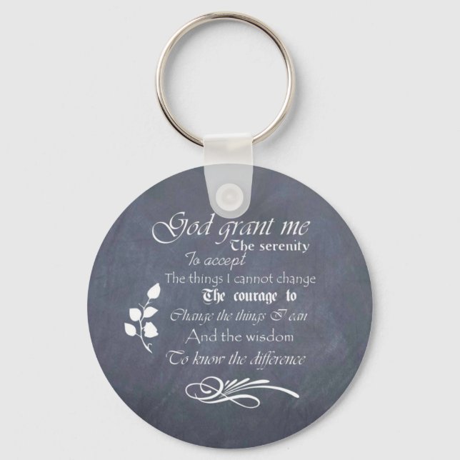 Llavero Serenity Prayer Chalkboard Gifts - cosecha de moda (Anverso)