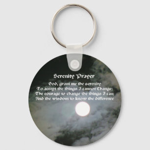 Llavero Serenity Prayer Full Moon Inspirational Keychain