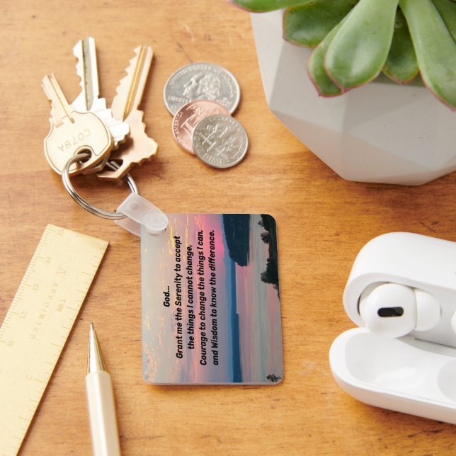Llavero Serenity Prayer Pink Seascape Sunset (Escritorio )