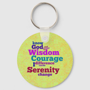 Llavero Serenity Prayer wordle keychain