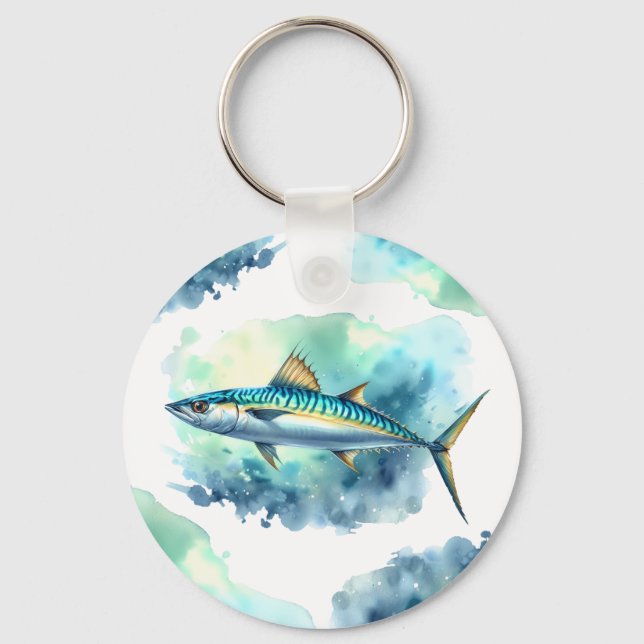 Llavero Serie acuarela: Mackerel (Anverso)