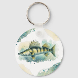 Llavero Serie acuarela: Zander/Walleye