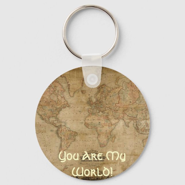 Llavero Serie de mapas antiguos (Anverso)