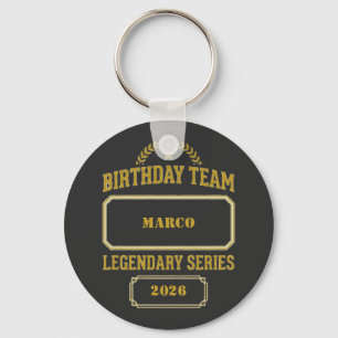 Llavero Serie Legendaria Personalizada de Oro Cumpleaños