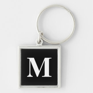 Llavero Serie negra clásica monogramada