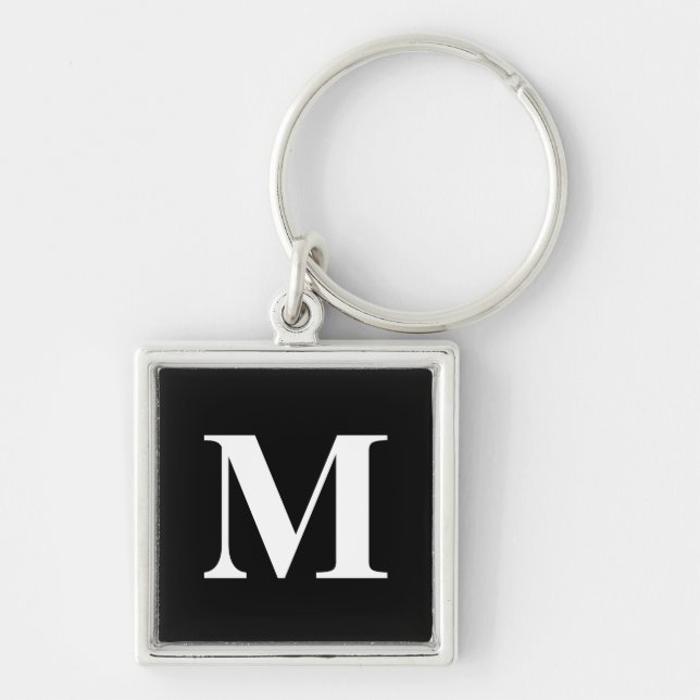 Llavero Serie negra clásica monogramada (Frente)