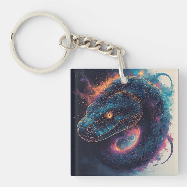 Llavero Serpiente Ardiente con Energía Dinámica (Frente)