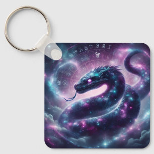 Llavero Serpiente Cósmica Zodiaco Galaxia Astrología
