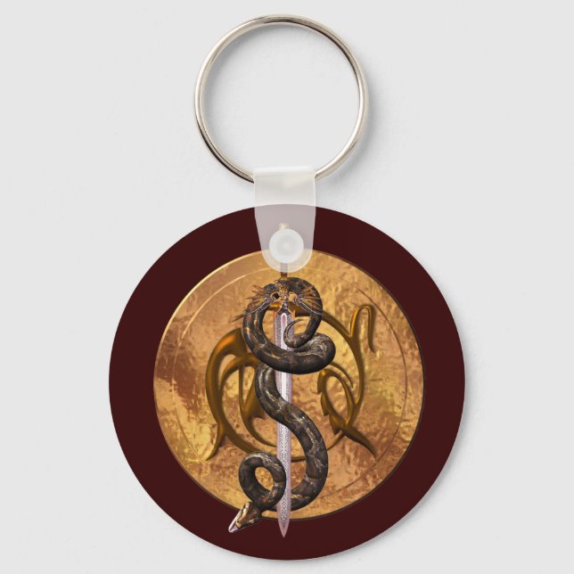 Llavero Serpiente en una espada (Anverso)