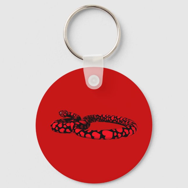 Llavero Serpiente Roja Con Corazón (Anverso)
