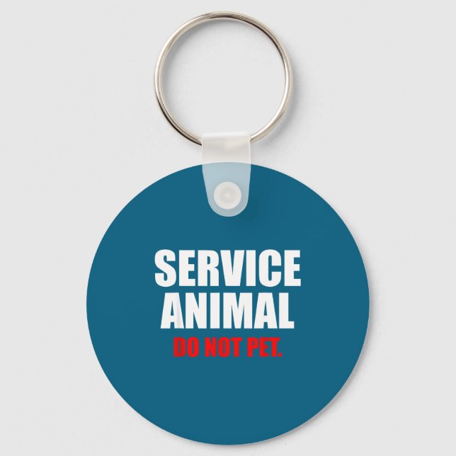 Llavero Service Animal Do Not Pet Funny Animal Lover  (Anverso)