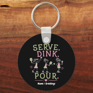 Llavero Servir Dink Verter Humor de Pickleball Diversión D