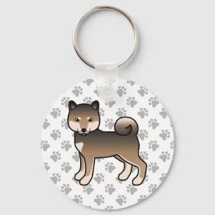 Llavero Sésamo Shiba Inu Perro de Dibujos Animados Lindo y