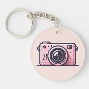 Llavero Sesión de Fotos de Instantáneas Rosa de Moda Cámar