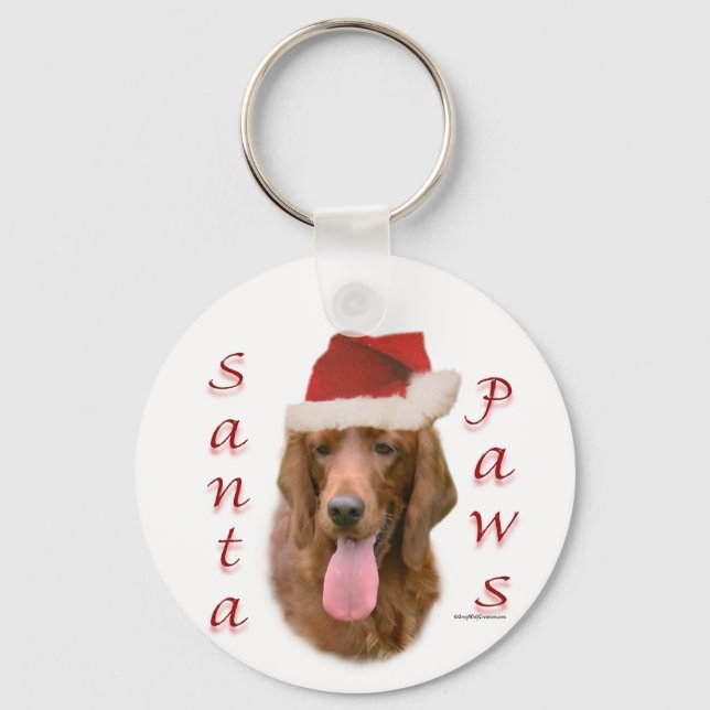 Llavero Setter Santa Paws de Irlanda (Anverso)