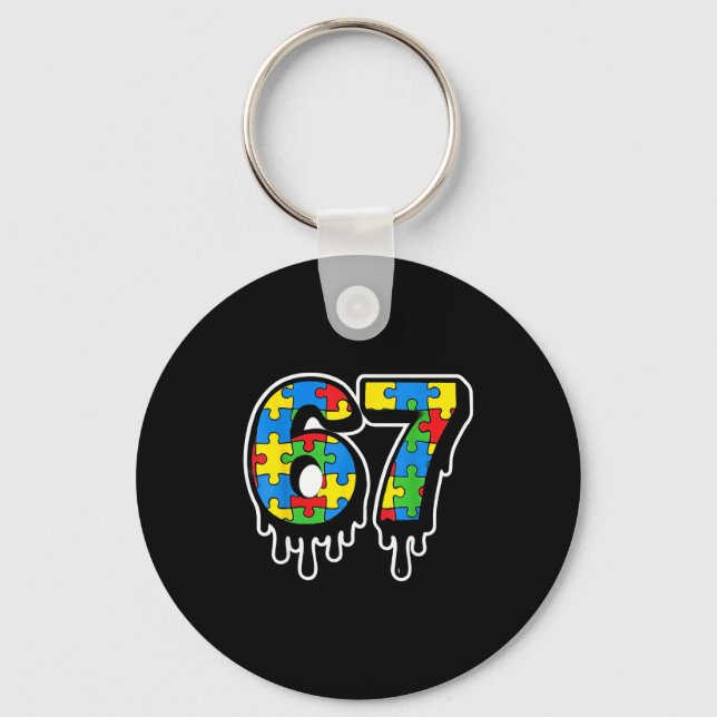 Llavero Seven 67 Number Autism Six Drip Fun (Anverso)