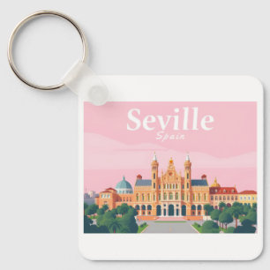 Llavero Sevilla España Plaza de España Pastel Viaje