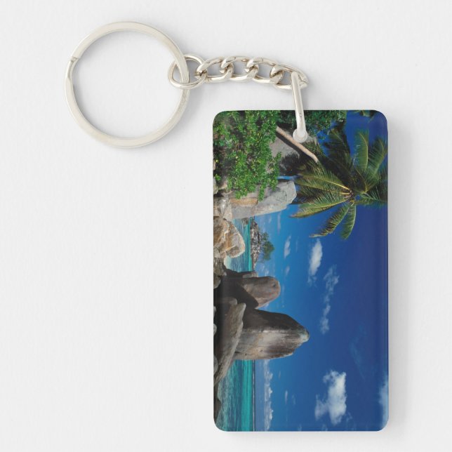Llavero Seychelles, Isla Mahe, Playa Anse Royale. (Frente)