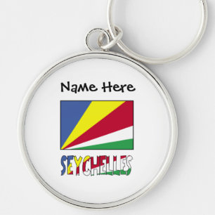 Llavero Seychelles y bandera de Seychellois personalizada