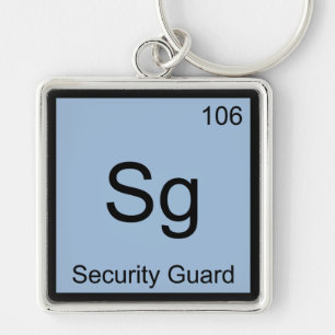 Llavero Sg - Guardia de Seguridad Símbolo Elemento Químico