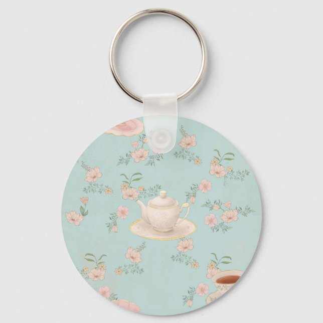 Llavero Shabby Chic Tea Fiesta (Anverso)