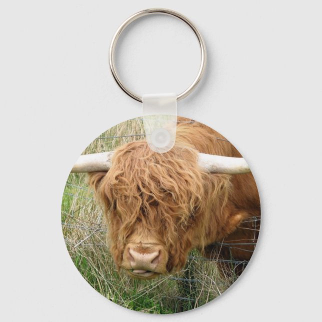 Llavero Shaggy Highland Cow (Anverso)