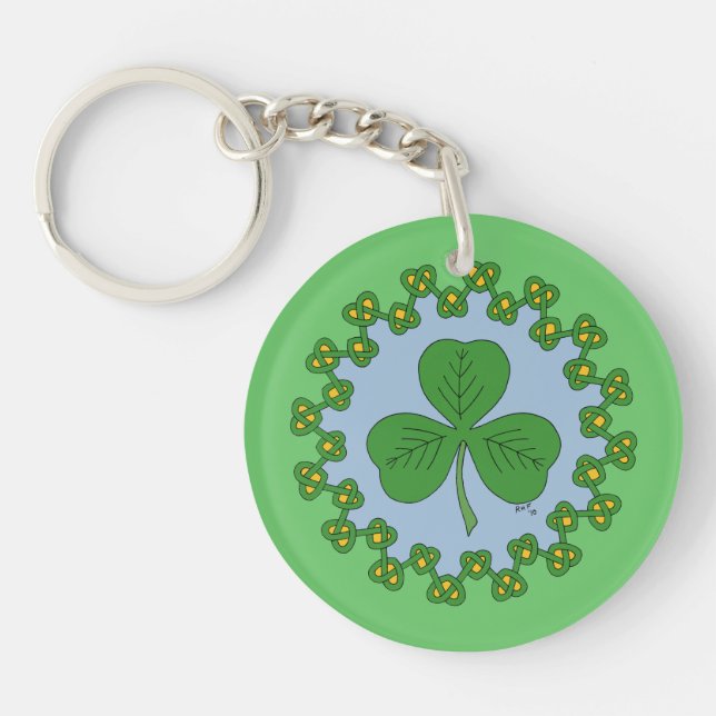 Llavero Shamrock and Knotwork (Frente)