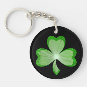 Llavero Shamrock Black de doble cara