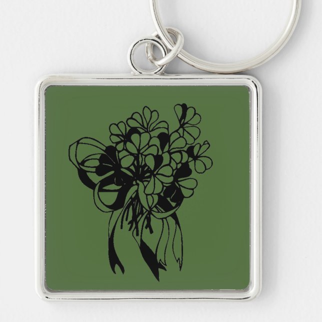 Llavero Shamrock Bouquet St. Patrick's Day Keychain (Frente)