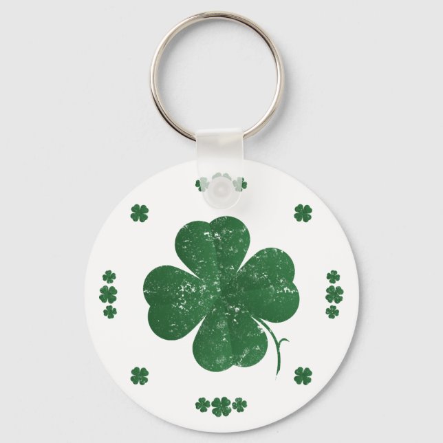 Llavero Shamrock - estilo vintage (Anverso)