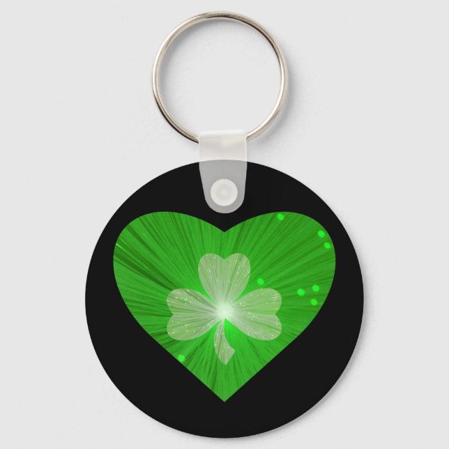 Llavero Shamrock Heart keychain black (Anverso)