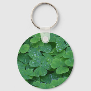 Llavero Shamrock irlandés con suerte