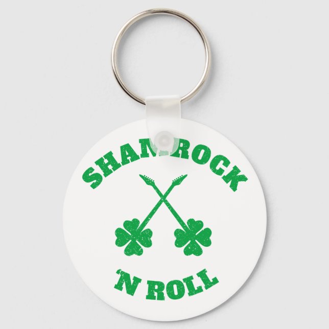 Llavero Shamrock 'n Roll Grunge (Anverso)