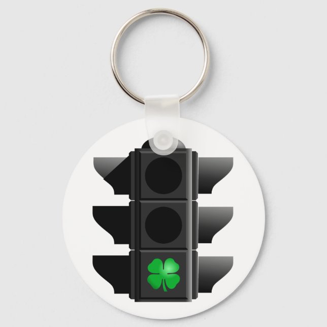 Llavero shamrock verde. (Anverso)