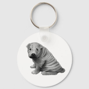 LLAVERO SHAR-PEI CHINO: REALISMO DEL LÁPIZ: PERRO