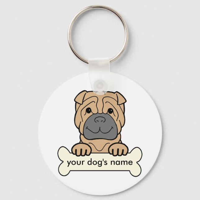 Llavero Shar-Pei personalizado (Anverso)