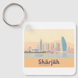 Llavero Sharjah EAU Viaje Pastel