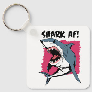 Llavero ¡Shark AF!   Diseño gráfico de los amantes del tib