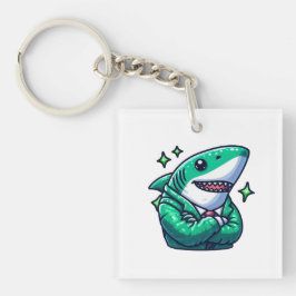 Llavero Shark Drawing: Deep Water KeyChain #1