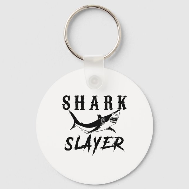 Llavero Shark Slayer Shark Fishing And Salt Water Anglers  (Anverso)