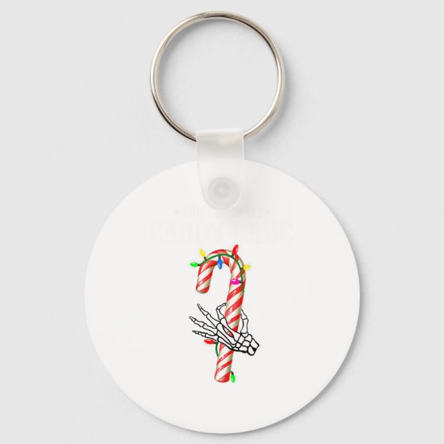 Llavero She Likes My Candy Cane Skeleton Couples Christmas (Anverso)