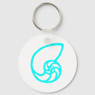 Llavero Shell Corta Los Regalos De Cyan Del MUSEO Zazzle