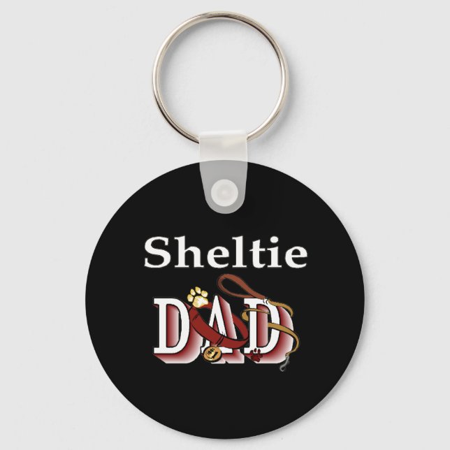 Llavero sheltie dad dad Keychain (Anverso)