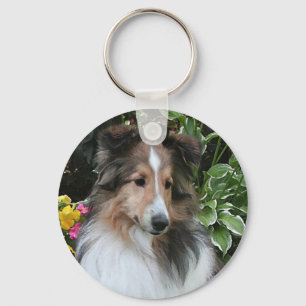 Llavero Sheltie Love Keychain
