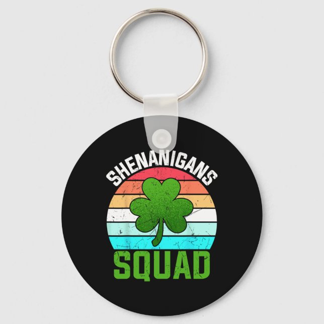 Llavero Shenanigans Squad Shamrock Funny St Patricks Day (Anverso)