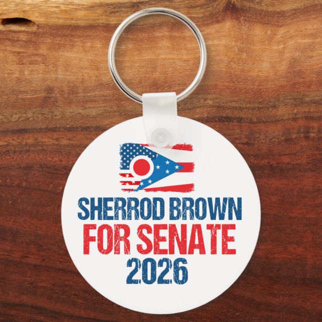 Llavero Sherrod Brown for Senate 2026 Election Ohio Flag (Anverso)