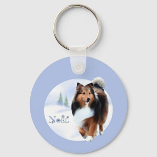 Llavero Shetland Sheepdog Noel Keychain
