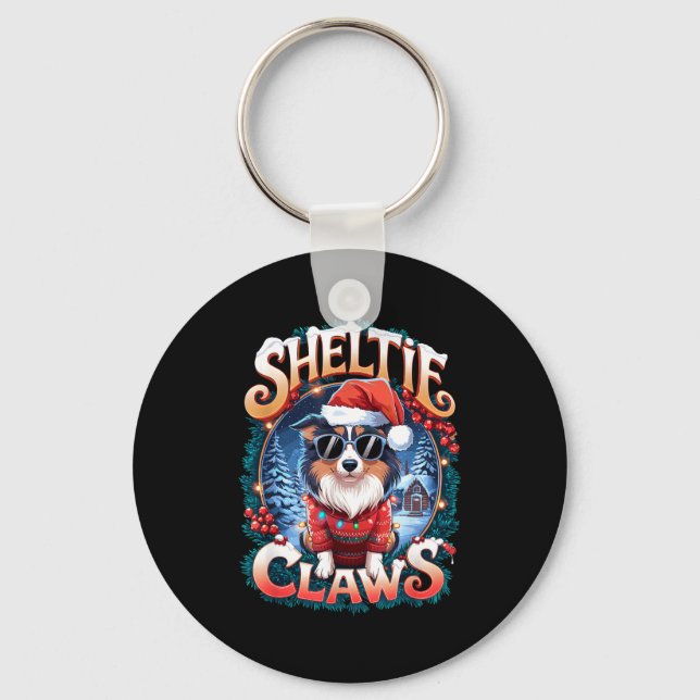 Llavero Shetland Sheepdog Owner Costume Sheltie Claws Chri (Anverso)